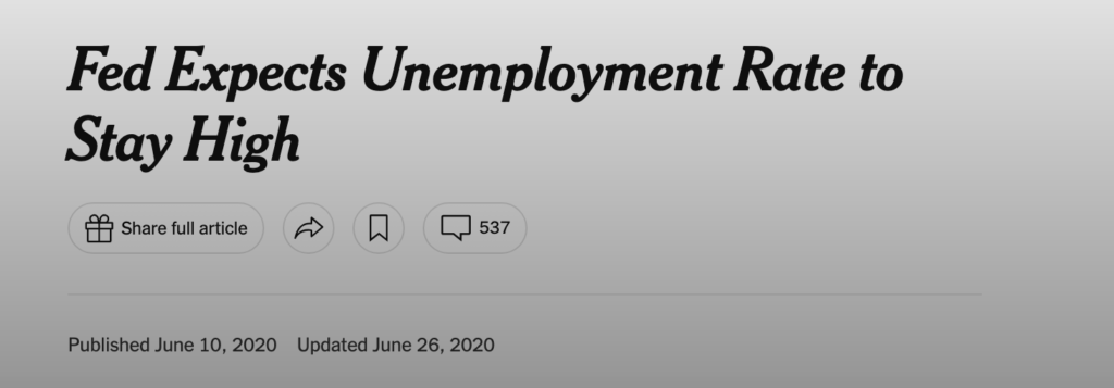 ny times federal reserve unemployment